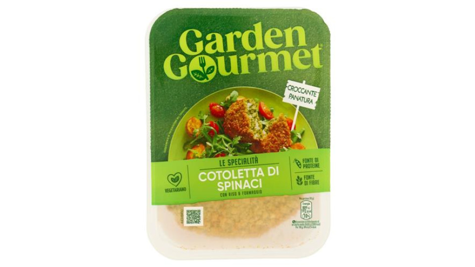 GARDEN GOURMET Cotoletta croccante con spinaci riso e formaggio 2 pezzi