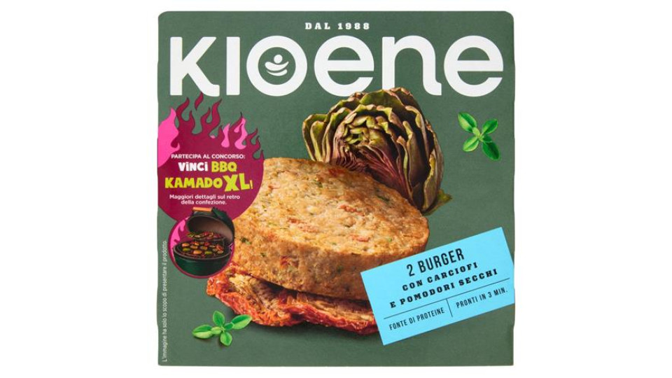 Kio-Ene Burger vegetale ai carciofi e pomodorini secchi