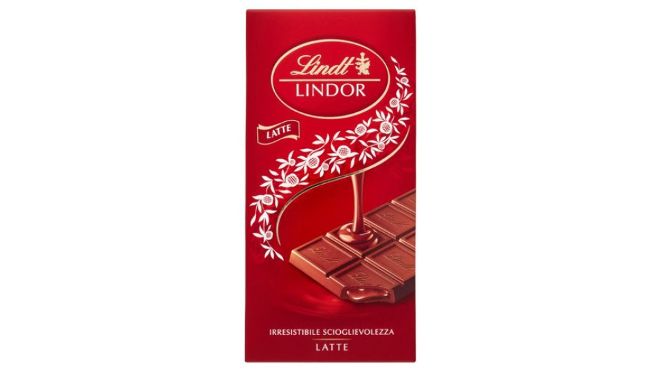 Lindt Lindor Tavoletta di Cioccolato Al Latte con Ripieno 100g
