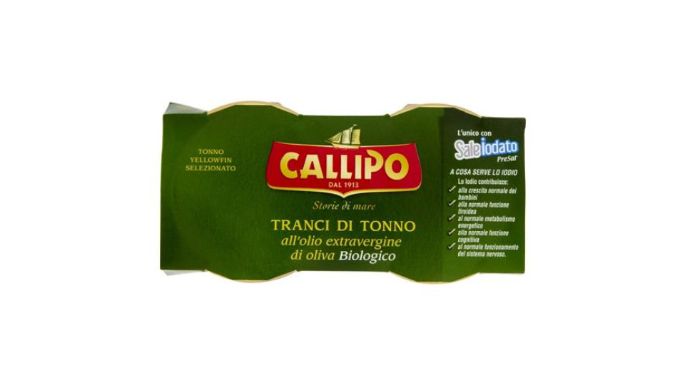 Callipo Tranci di Tonno all'Olio Extravergine di Oliva olio Biologico 300 g
