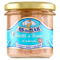 Asdomar Filetti di Tonno al naturale in Acqua di Mare di Sardegna 170 g