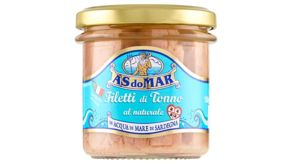 Asdomar Filetti di Tonno al naturale in Acqua di Mare di Sardegna 170 g