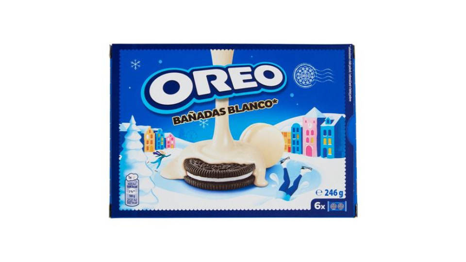 Oreo Bañadas, biscotti con copertura al cioccolato bianco - 246g