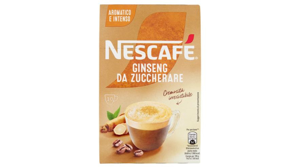 NESCAFÉ Ginseng da Zuccherare Caffè Solubile con Ginseng 10 Bustine 60g