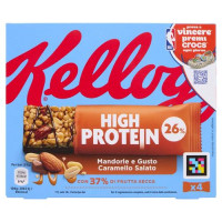 Kellogg's High Protein 25% Mandorle e Gusto Caramello Salato 4 x 35 g