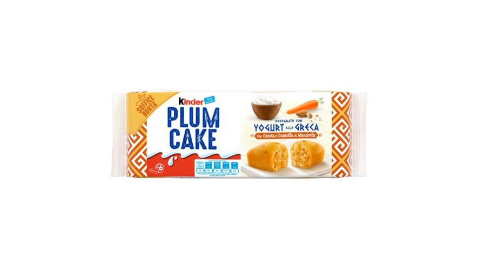 Kinder Plumcake con Carota e Granella di Mandorla 6 x 32 g
