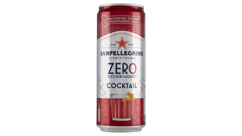 SANPELLEGRINO Cocktail Zero Zuccheri Aggiunti, Lattina 33 cl