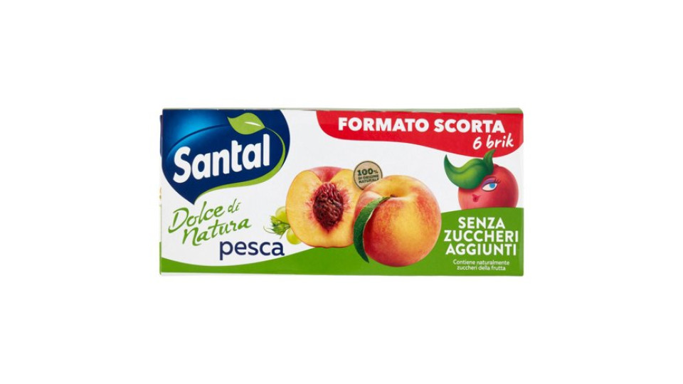 Santàl Dolce di Natura pesca Senza Zuccheri Aggiunti 6 x 200 ml