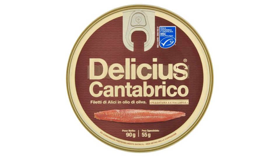 Delicius Cantabrico Filetti di Alici in olio di oliva 100 g
