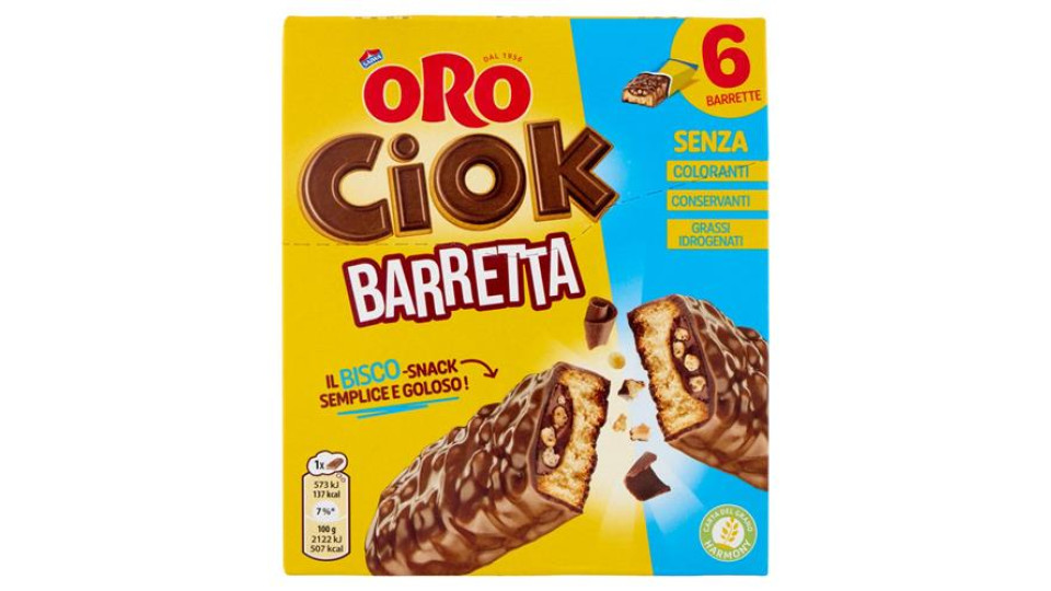 Oro Ciok Barrette al cioccolato al latte - 6 x 27 g