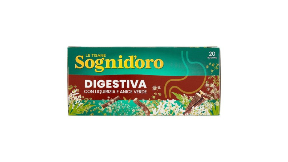 Sognid'oro le Tisane Digestiva con Liquirizia e Anice Verde bustine 20 x 2 g