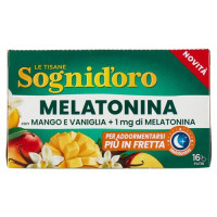 Sognid'oro le Tisane Melatonina con Mango e Vaniglia + 1 mg di Melatonina bustine 16 x 2 g