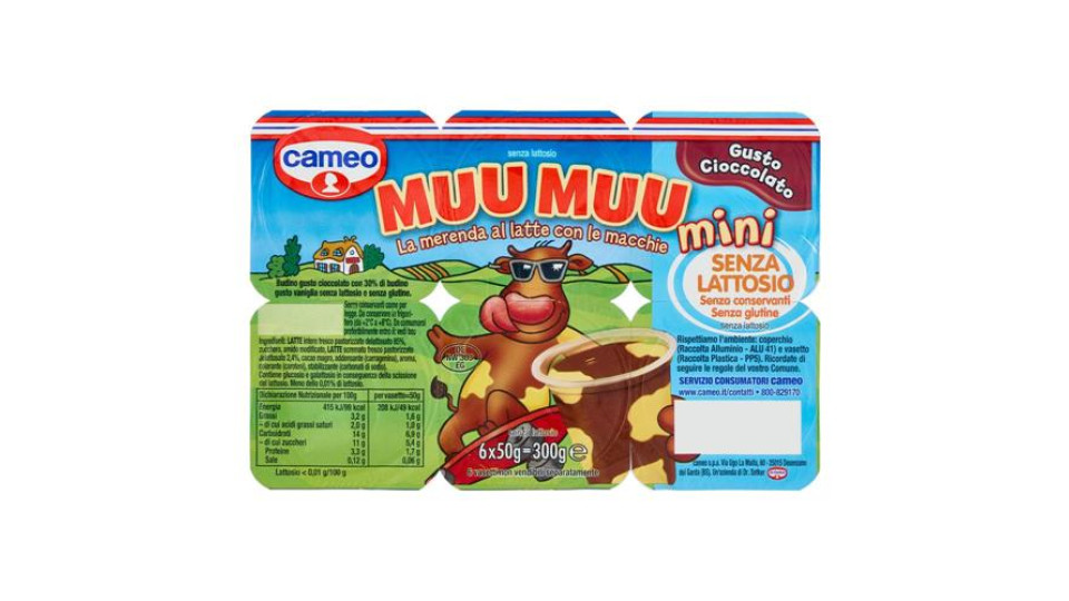 Cameo Muu Muu Mini Gusto Cioccolato Senza Lattosio 6 X 50 G