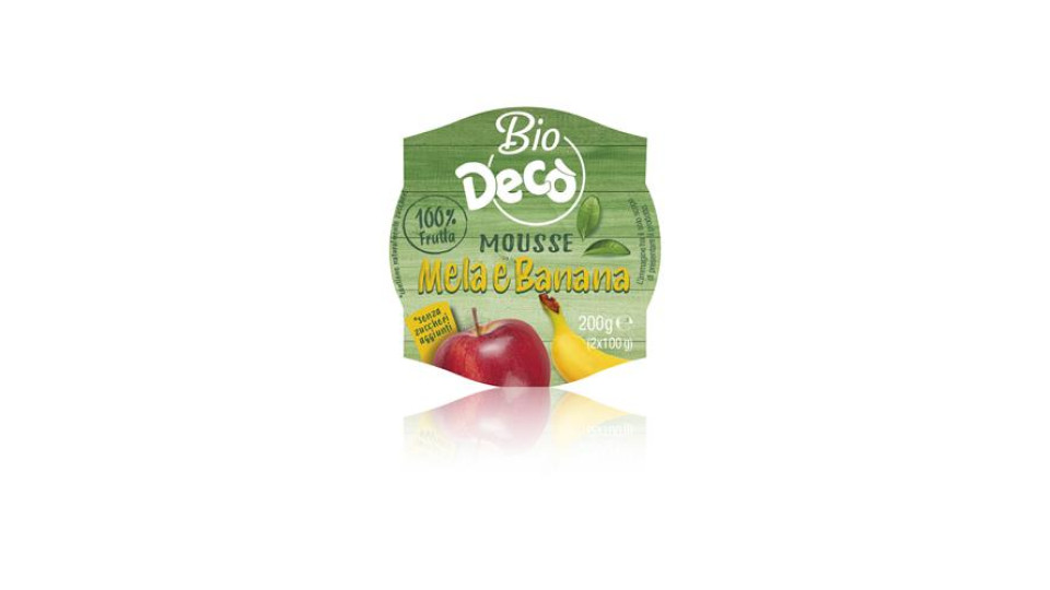 DECO BIO MOUSSE MELA/BAN 2X100