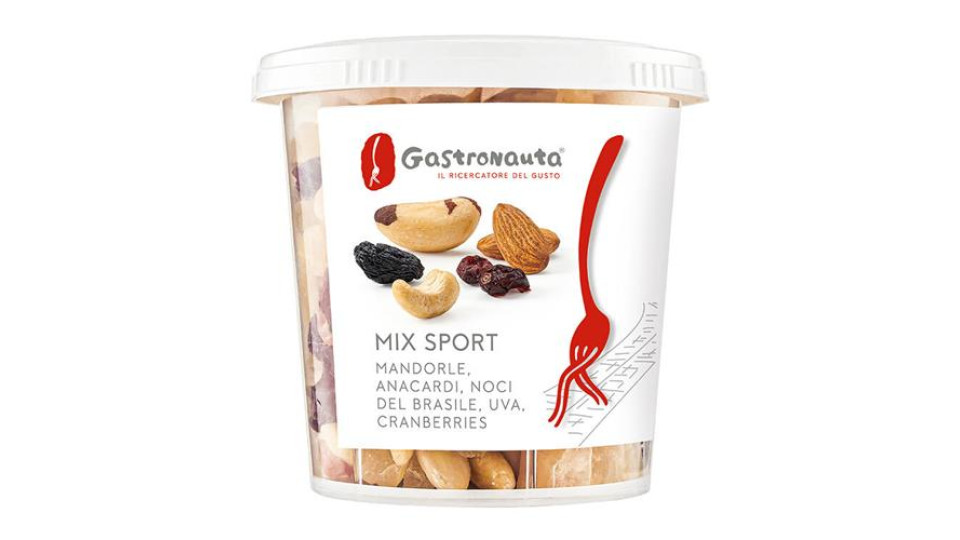 Mix Sport con mandorle, anacardi, noci del brasile, uva, cramberries