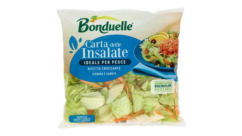 Insalata mista lavata e pronta per il consumo