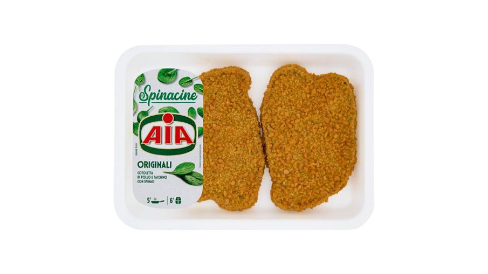 Aia Spinacine Originali Cotoletta di Pollo e Tacchino con Spinaci 0,200 kg
