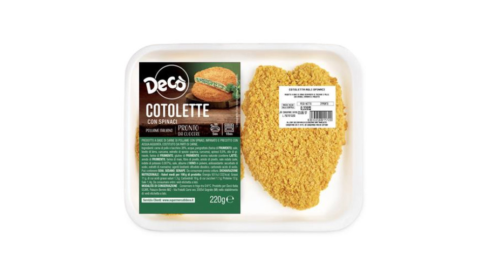 Decò cotoletta spinaci