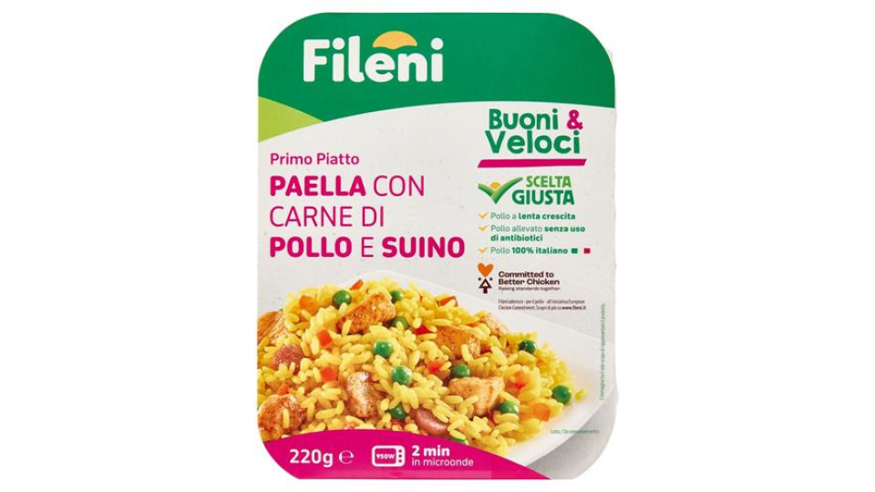 Fileni Buoni & Veloci Primo Piatto Paella con Carne 220 g