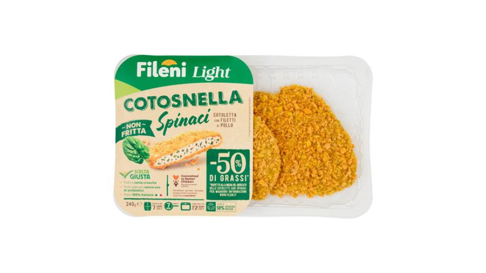 Fileni Light Cotosnella Cotoletta con Filetti di Pollo e Spinaci 0,240 kg