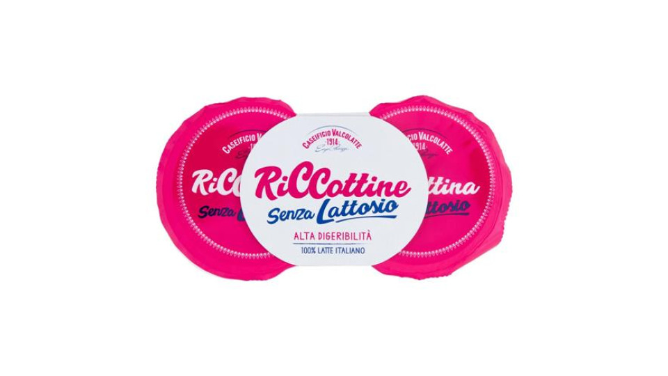 Caseificio Valcolatte Riccottine Senza Lattosio 2 x 90 g