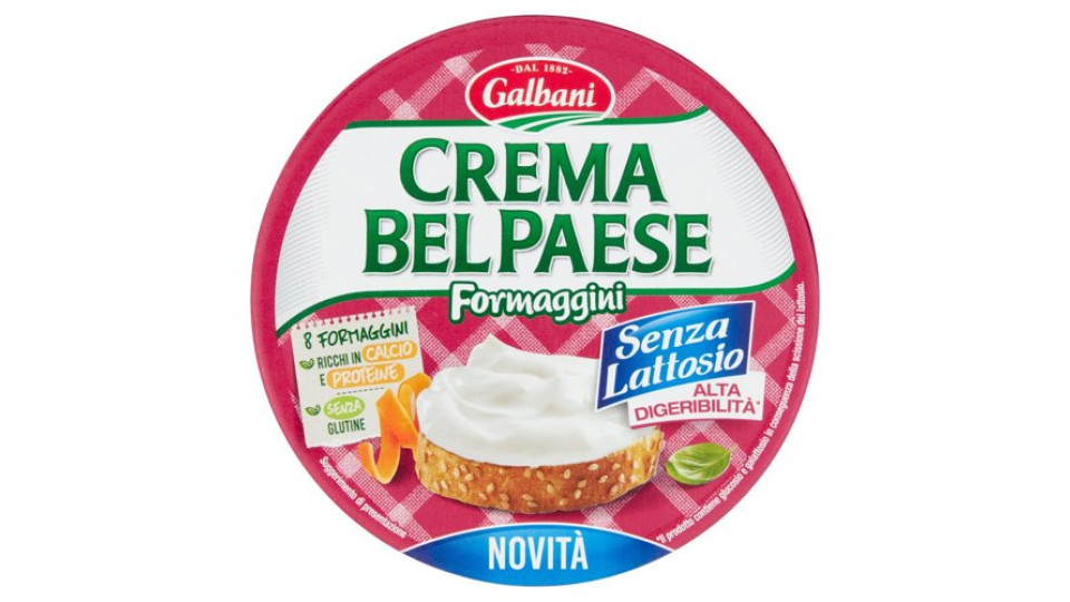 Galbani Crema Bel Paese Formaggini Senza Lattosio 8 x 17,5 g