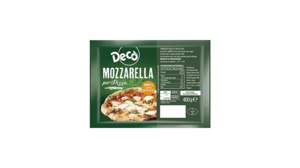MOZZARELLA PER PIZZA PANETTO 400g