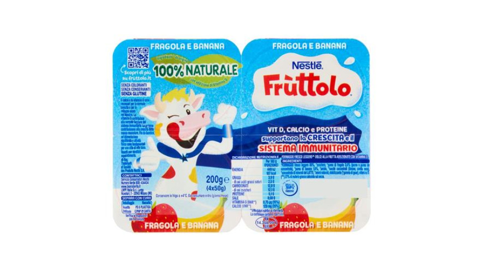 NESTLÉ FRUTTOLO Fragola e Banana 4 x 50 g