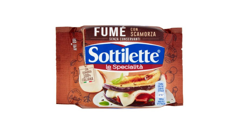 Sottilette Fumé con Scamorza - formaggio fuso a fette con Scamorza - 158 g