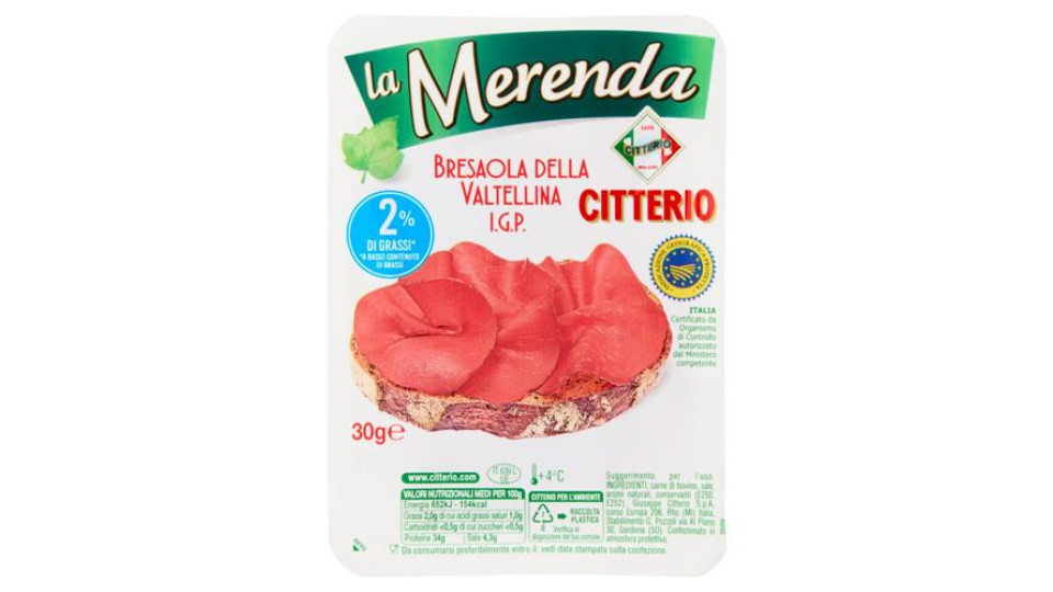Citterio la Merenda Bresaola della Valtellina I.G.P. 30 g