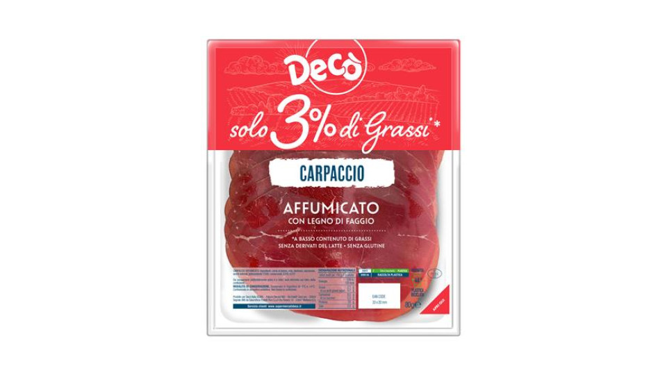 Decò Carpaccio affumicato affettato