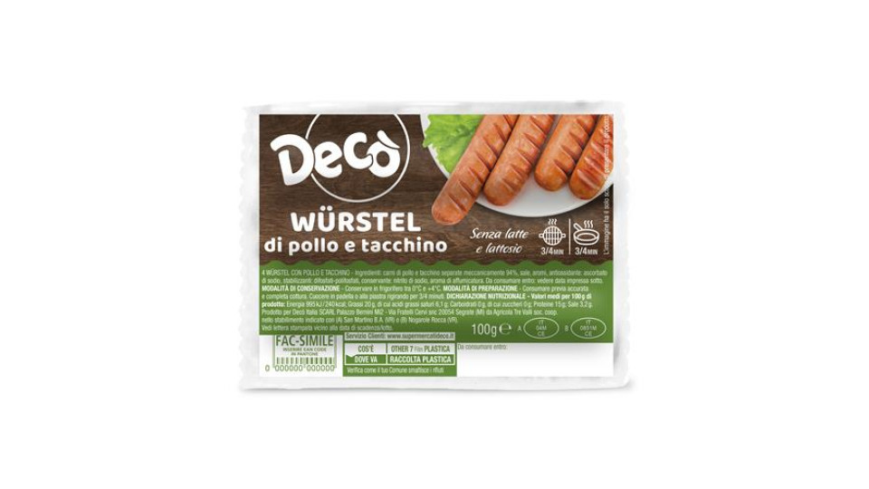Decò WURSTEL POLLO 100g
