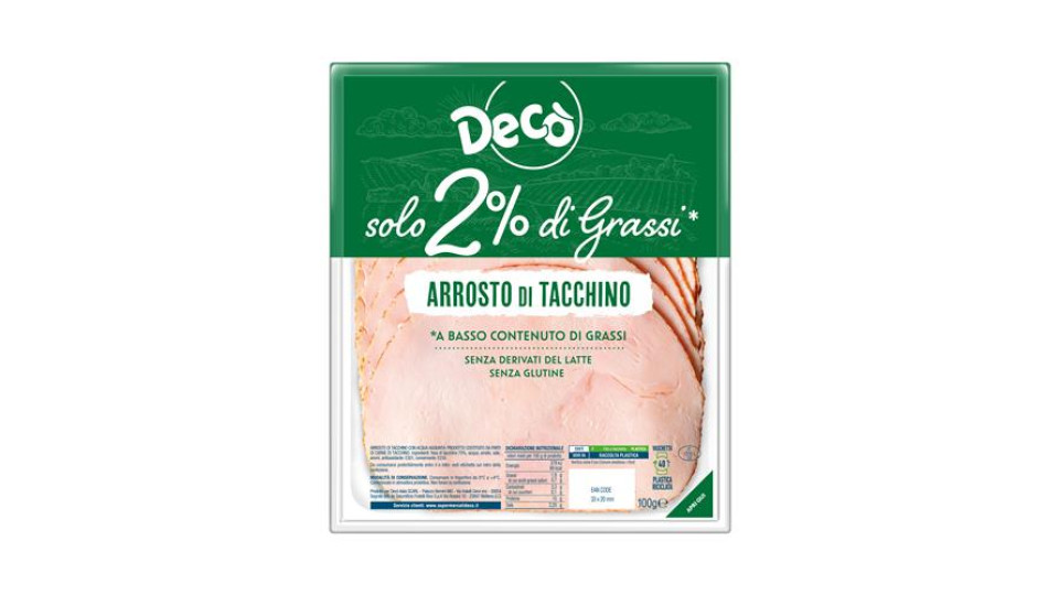 Decò arrosto di tacchino max 2% di grassi