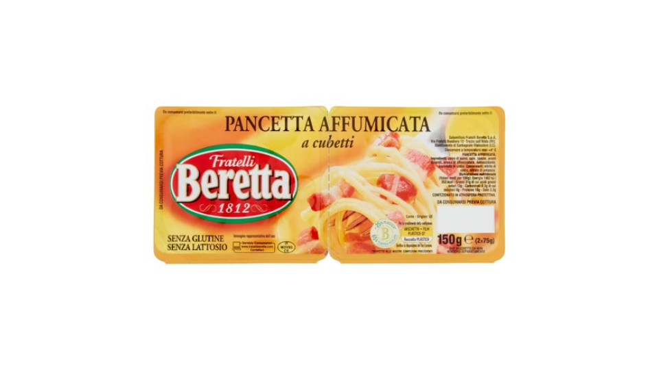 Fratelli Beretta Pancetta Affumicata a cubetti 2 x 75 g
