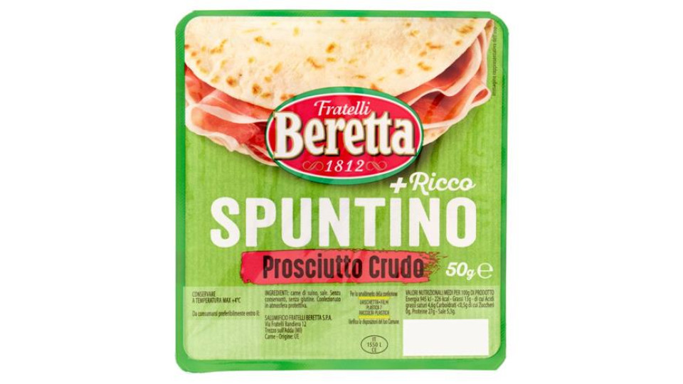 Fratelli Beretta Spuntino + Ricco Prosciutto Crudo 50 g
