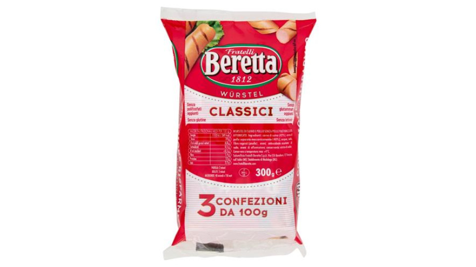 Fratelli Beretta Wurstel classici 3 x 100 g