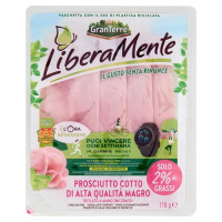 GranTerre LiberaMente Prosciutto Cotto di Alta Qualità Magro 110 g