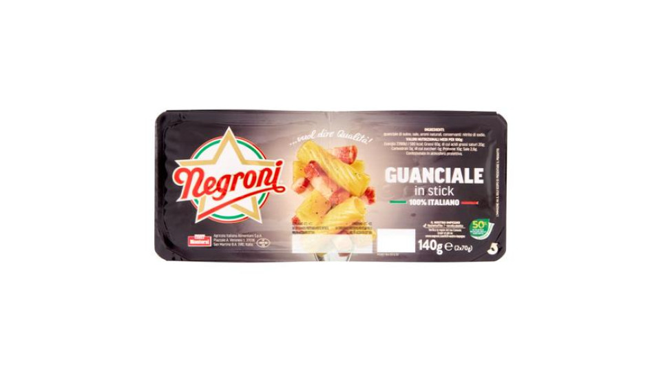 Negroni Guanciale in stick 2 x 70 g