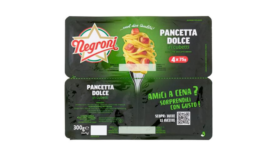 Negroni Pancetta Dolce in Cubetti 4 x 75 g