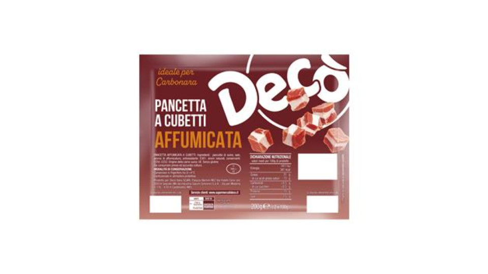 Pancetta Affumicata A Cubetti Gr 200