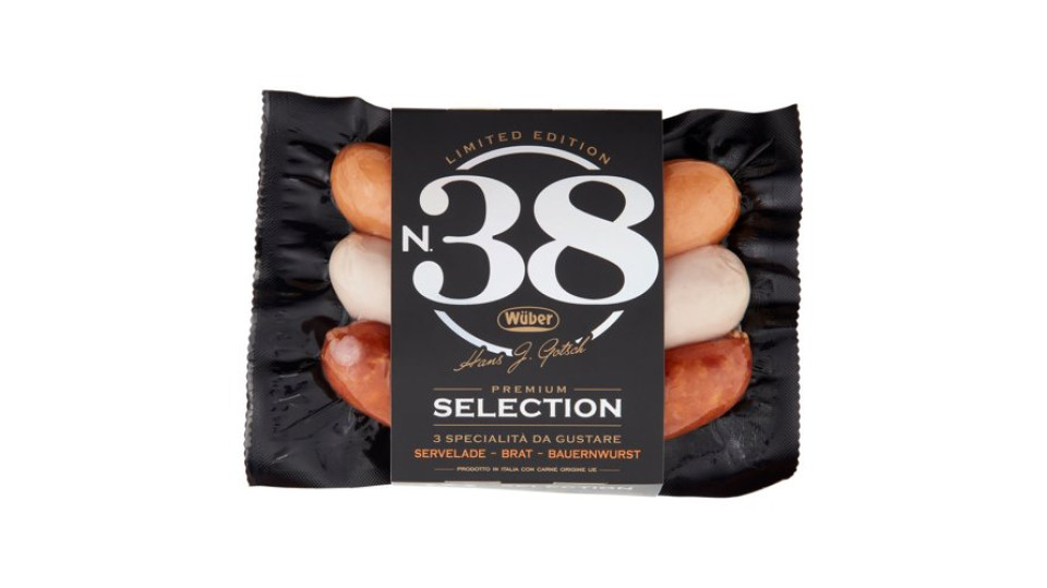 Wüber N.38 Premium Selection Servelade - Brat - Bauernwurst 240 g