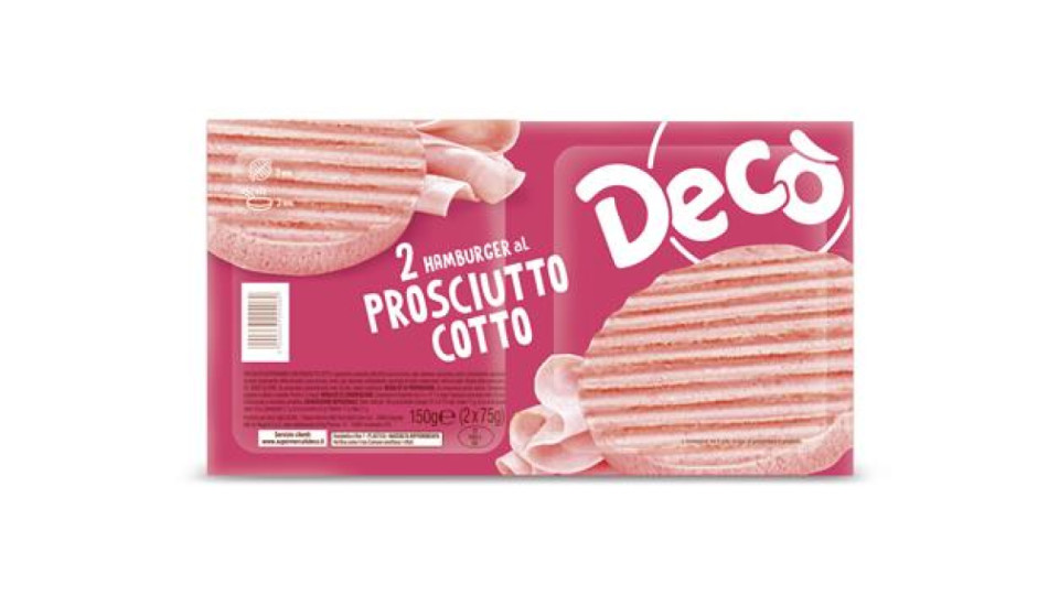 Decò hamburger al prosciutto cotto