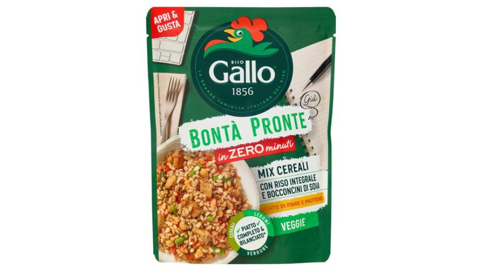 Gallo Bontà Pronte Mix di Cereali con Riso Integrale e Bocconcini di Soia 220 g