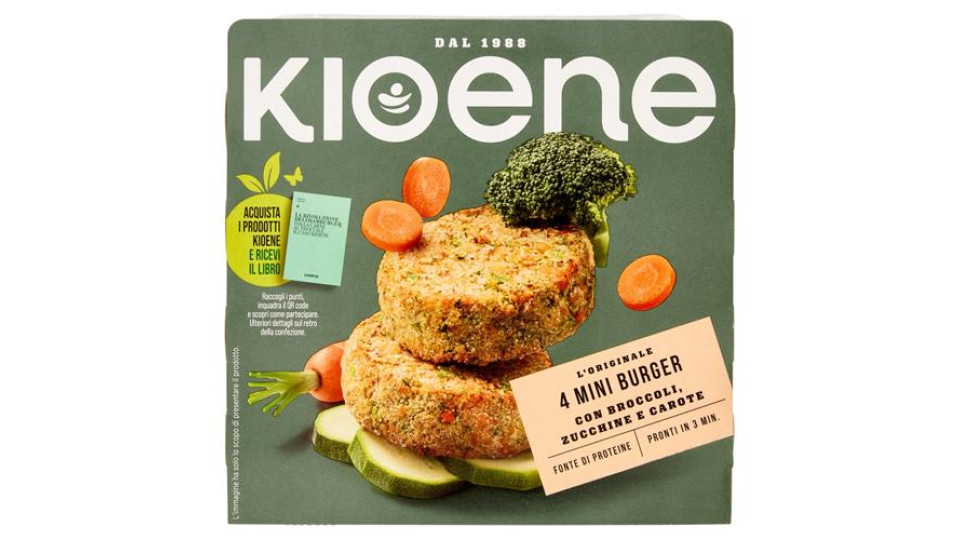 Kioene 4 Miniburger vegetali con broccoli, zucchine e carote 200 g