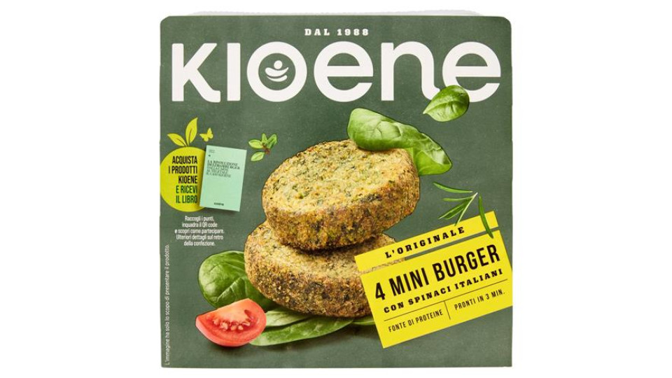 Kioene miniburger l'Originale vegetale agli Spinaci 200 g