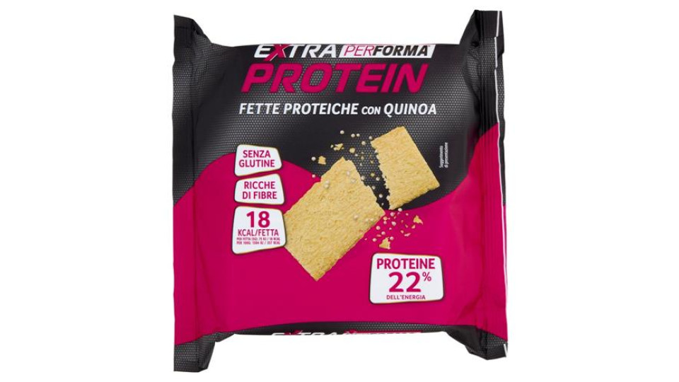 Performa Extra Protein Fette Proteiche con Quinoa 18kcal/fetta, senza glutine, ricche di fibre 100 g