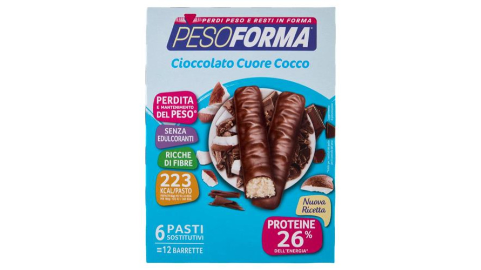 Pesoforma Cioccolato Cuore Cocco 12 x 31 g