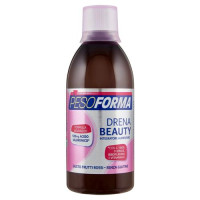 Pesoforma Drenante Drena Beauty a base di Acido Ialuronico, Gusto Frutti Rossi, Senza Glutine, 500ml