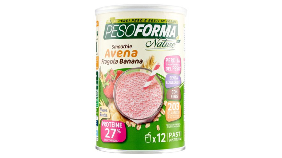 Pesoforma Nature Smoothie 12 Pasti con Fragola Banana e Crusca di Avena 420 g