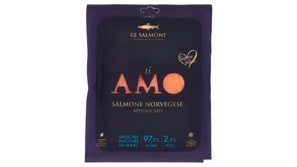 Re Salmone ti Amo Salmone Norvegese Affumicato 90 g
